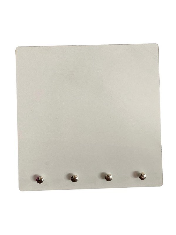 PORTA CHAVES 20X20 4 FUROS RESINADO PARA SUBLIMAÇÃO 3MM