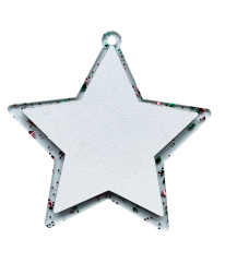 PINGENTE ESTRELA DE NATAL EM ACRILICO 3MM