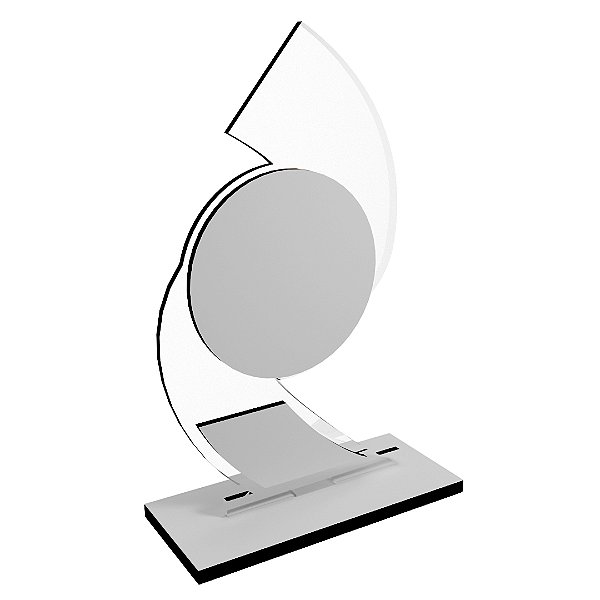TROFÉU SUBLIMADOR ACRILICO + MDF 3MM BASE 6MM TS-2