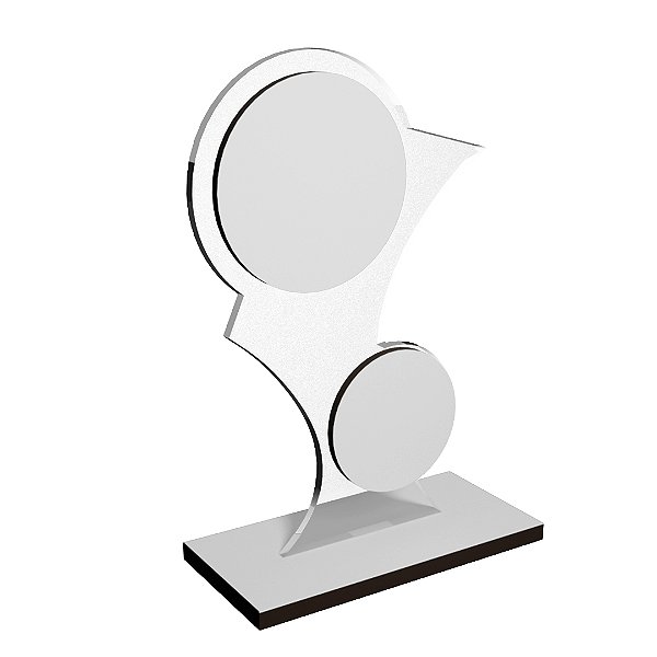 TROFÉU SUBLIMADOR ACRILICO + MDF 3MM BASE 6MM TS-4