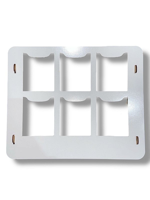 EXPOSITOR DE 6 CANECAS MDF RESINADO PARA SUBLIMAÇÃO 3MM