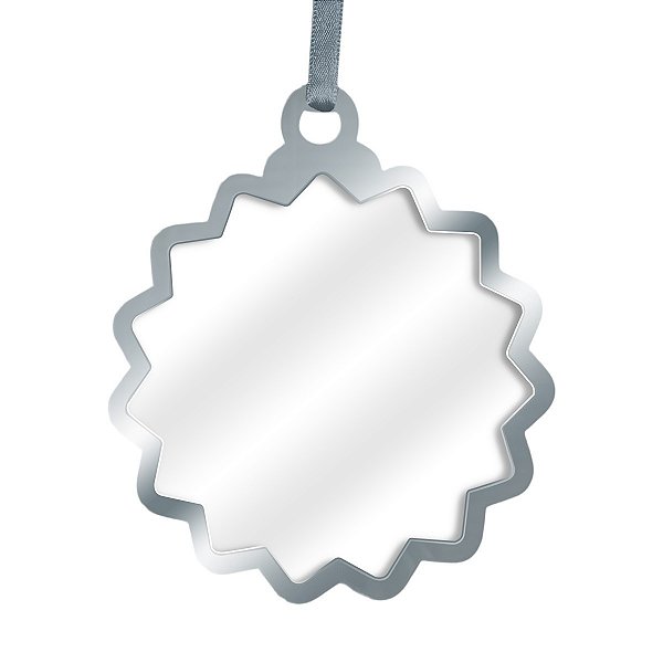 ENFEITE GUIRLANDA PRATA C/ ACRILICO CRISTAL PARA SUBLIMAÇÃO OU DTF