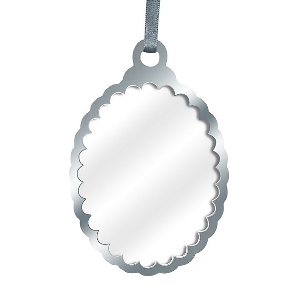 ENFEITE ARABESCO PRATA C/ACRILICO CRISTAL DTF UV-SUBLIMAÇÃO