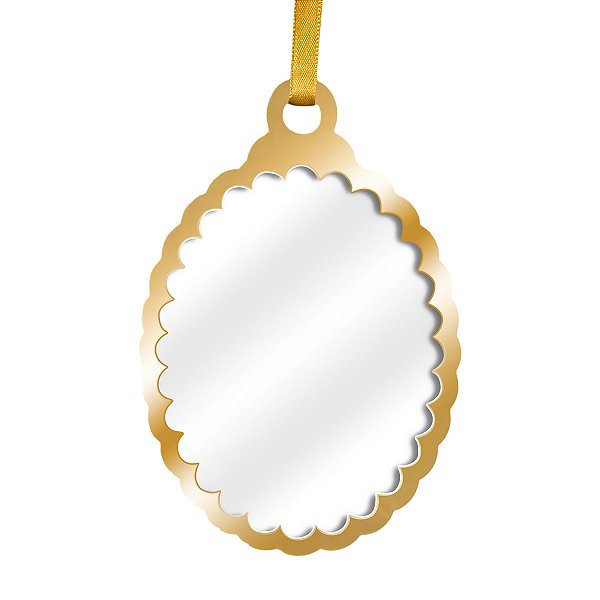 ENFEITE ARABESCO OURO C/ACRILICO CRISTAL DTF UV-SUBLIMAÇÃO
