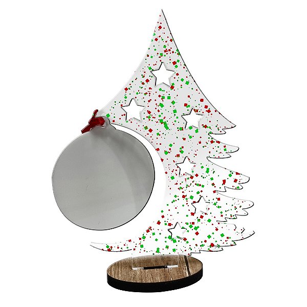ARVORE DE NATAL ACRILICO GLITTER 3MM PARA SUBLIMAÇÃO