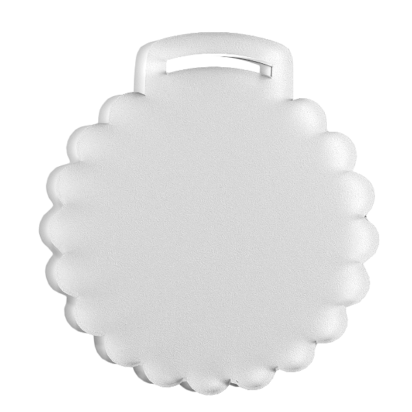 MEDALHA FLORAL ACRÍLICO RETROVERSO 5MM