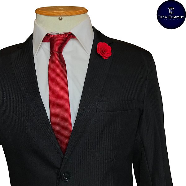 Costume Plus Size Masculino Microfibra Preto Marca d'água