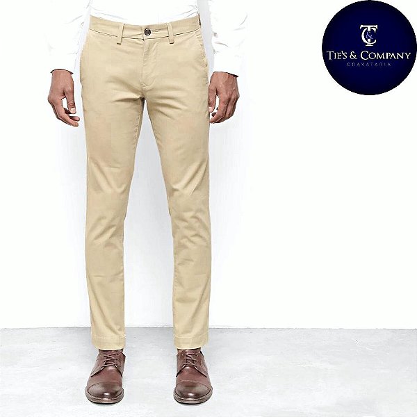 Calça Masculina Alfaiataria Slim Fit Sport Fino Preto/Bege/Cinza