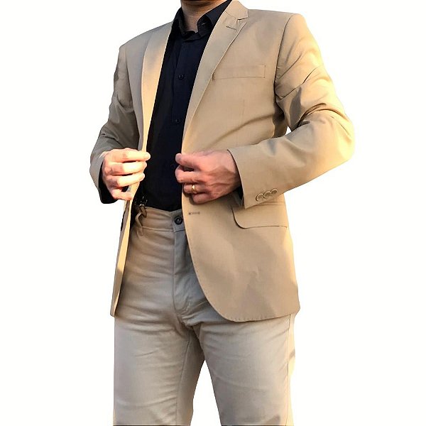 Blazer Masculino Slim Alfaiataria Lã Panamá T&C