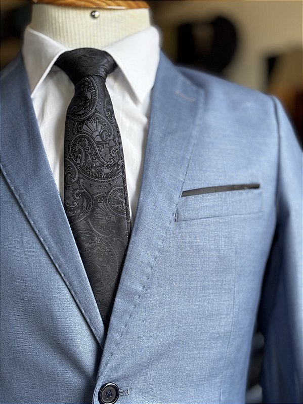 Terno masculino Azul Ardósia PV Slim Fit T&C Corte italiano