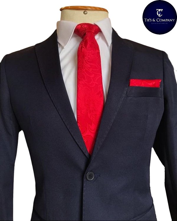 Terno masculino Slim Microfibra Azul Marinho Corte italiano T&C
