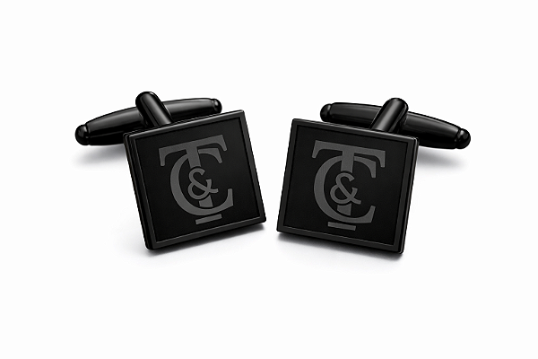 Abotoaduras Torpedo Luxo Aço Inoxidável T&C Personalizadas