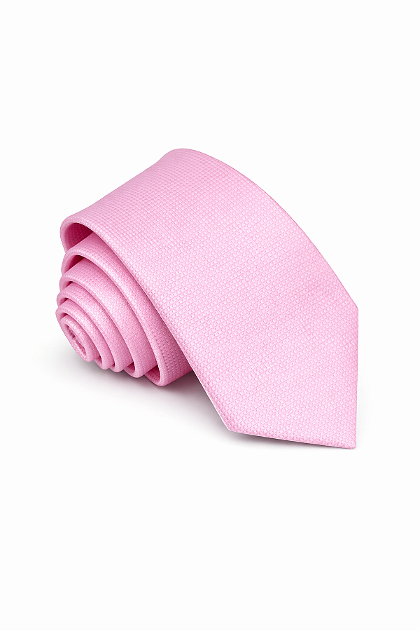 Gravata Slim Rosé Lisa Trabalhada p/ padrinhos e eventos