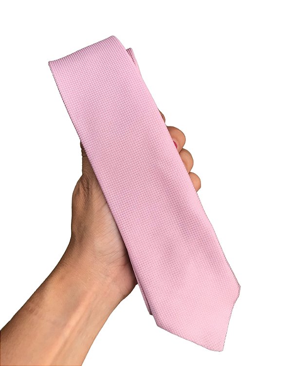 Gravata Slim Rosé  Lisa Trabalhada p/ padrinhos e eventos