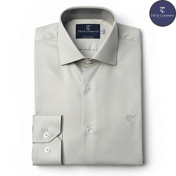 Camisa Social Masculina Cáqui de Fibra de Bambu – Conforto, Estilo e Sustentabilidade