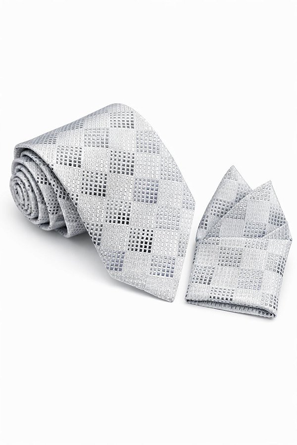 Gravata Cinza de seda