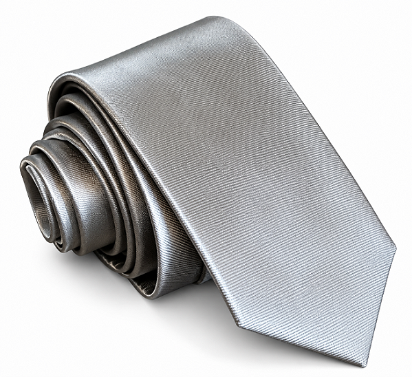 Gravata Masculina Cinza lisa- Elegância e Sofisticação