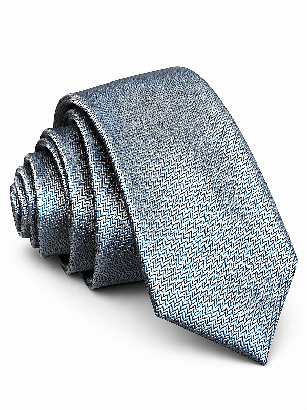 Gravata Masculina Chumbo Texturizada  – Elegância e Sofisticação