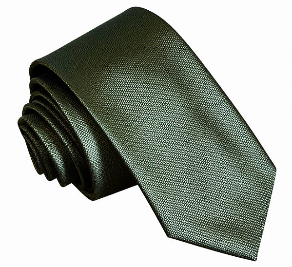 Gravata Masculina Verde-Oliva Texturizada Slim | Ties & Company