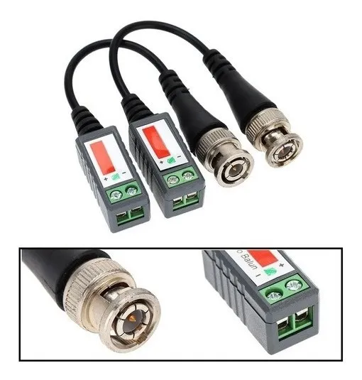 Conector Par De Video Balun P/ Cameras Hd Cvi Tvi Analog