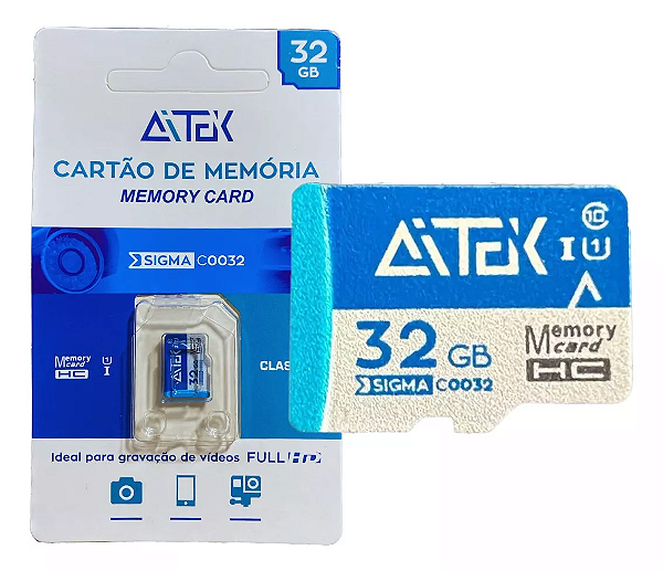 Cartão De Memória Microsd 32gb Classe 10 Rapida Leitura Sdhc