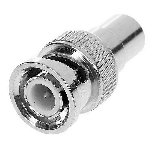 Conector Adaptador Bnc Macho Para Rca Femea - Cftv