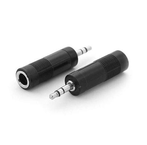 Plug Adaptador De Audio P10 Femea P/ P2 Macho Estereo