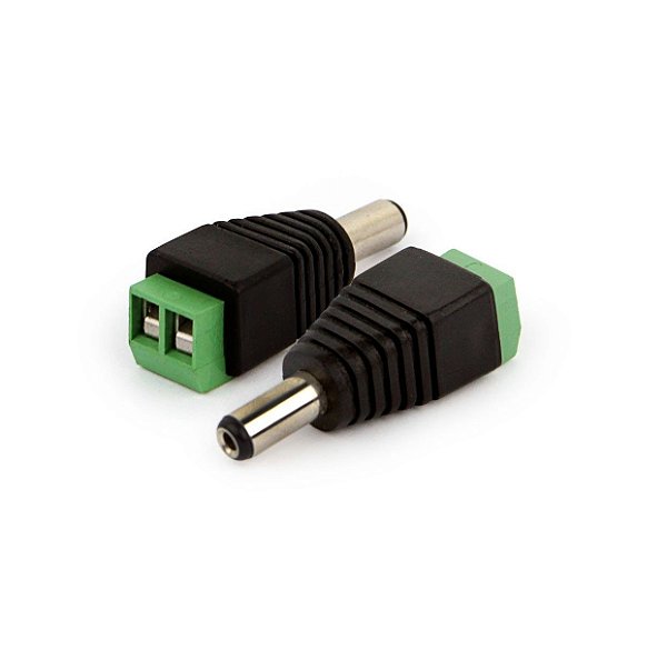 Kit 100 Conector P4 Macho Com Borne Para Cftv