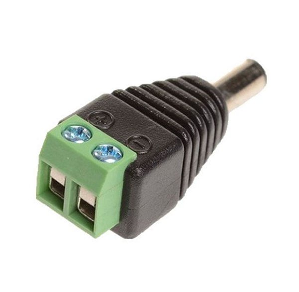 Kit 100 Conector P4 Macho Com Borne Para Cftv