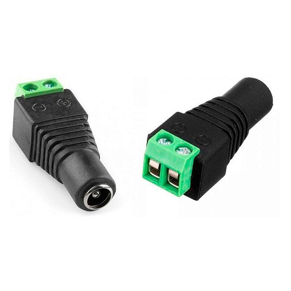 Kit 100 Conector P4 Fêmea (borne) Cftv