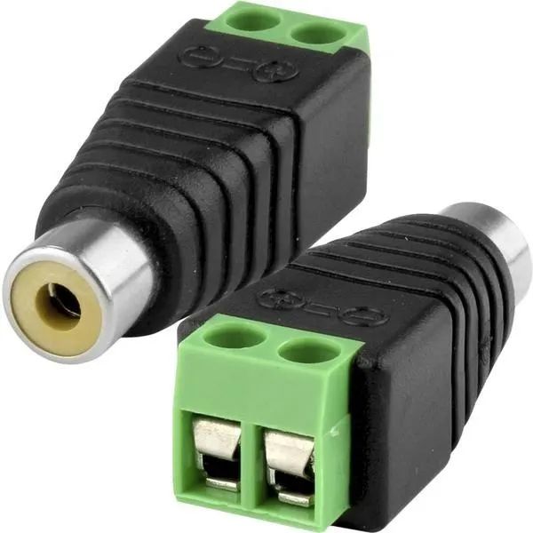Kit 100 Conector Rca Fêmea Borne - Cftv Áudio Vídeo