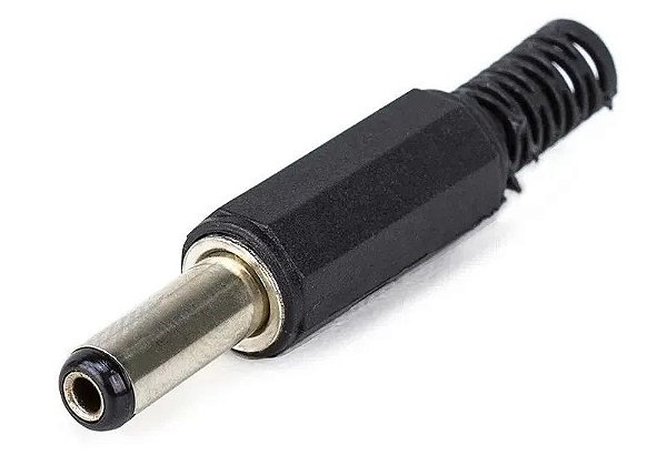 Kit 100 Conectores P4 Macho Jack 2.1mm Com Rosca P/ Solda