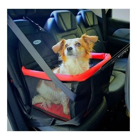 Cadeirinha Assento Pet Cão Gato Até 15kg Dobravel P/ Carro