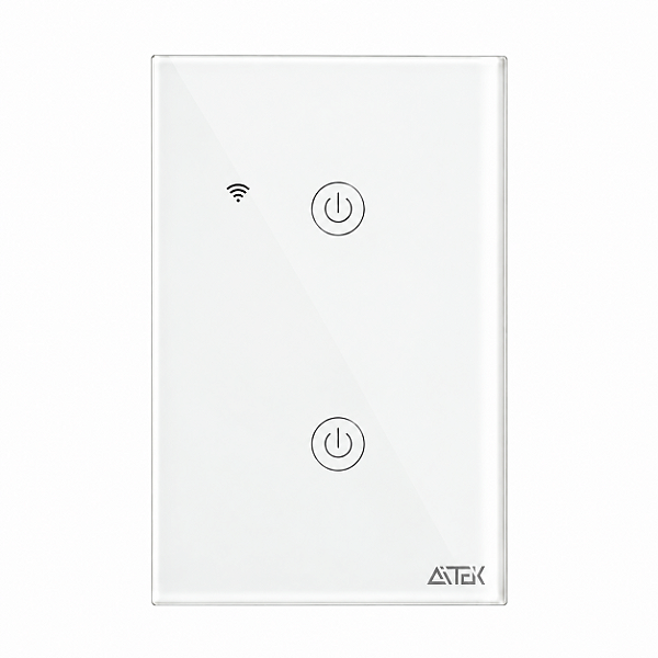 Interruptor Inteligente 2 Botão Touch Wifi Alexa Google