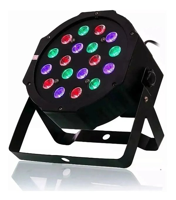 Canhão De Led Projetor Strobo 18 Leds Com Sensor De Som