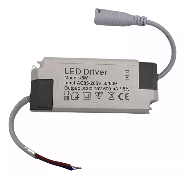 Driver Led Reator Fonte Para Plafon 48w Reposição Bivolt