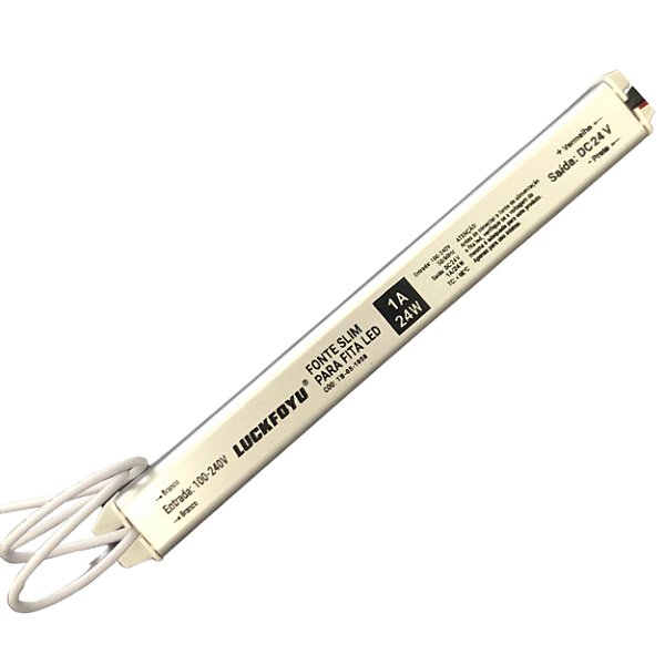 Fonte Chaveada Slim Driver Para Perfil Fita Led 24v 1a 24w
