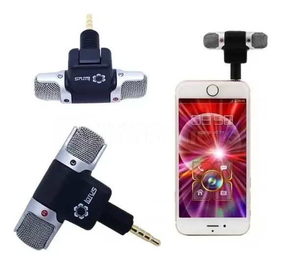 Mini Microfone P/ Celular Notebook Fone P2 Gravação Estéreo