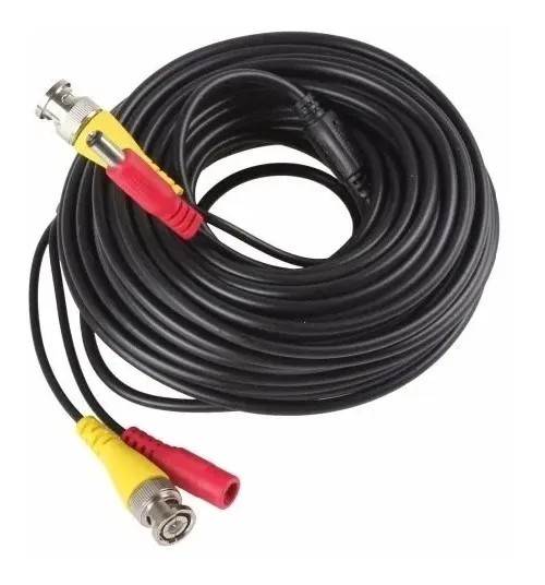 Cabo Pronto Para Cftv 10 Metros Com Conectores Bnc E P4