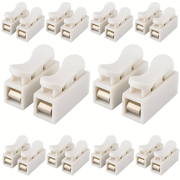 Kit 10 Conector Emenda Rapida De Fios Com 2 Vias