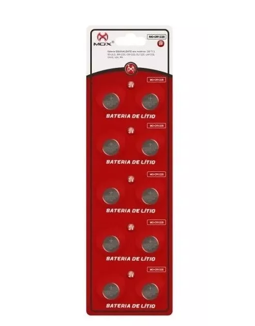 Bateria Pilha Litio Cr1220 Cartela 10 Uni.