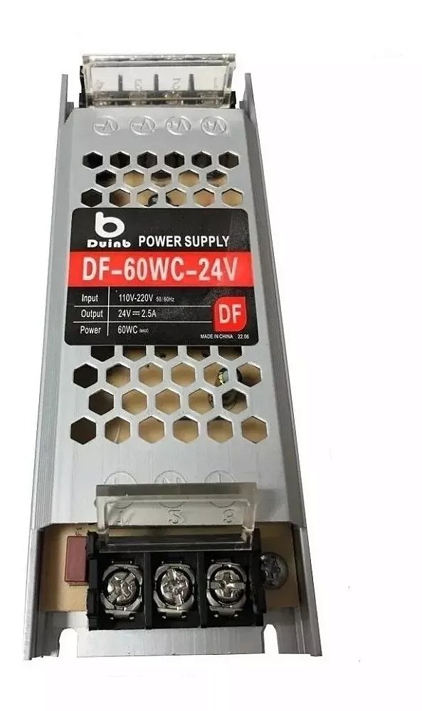 Fonte Estabilizadora Chaveada Slim 24v 2.5a Bivolt 60w