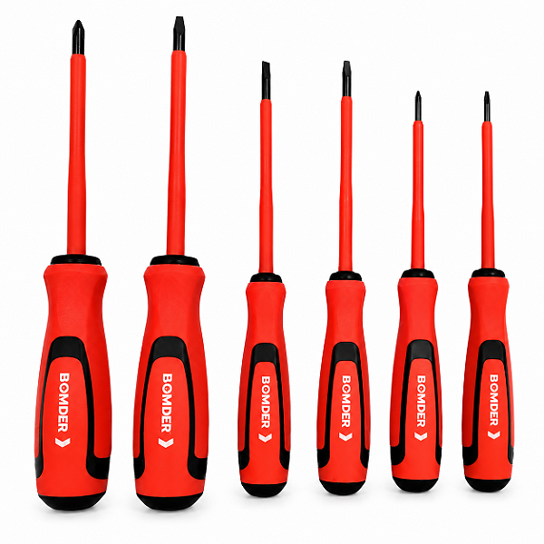 Kit Chaves De Fenda Philips Isolada Eletricista 6 Peças Imã