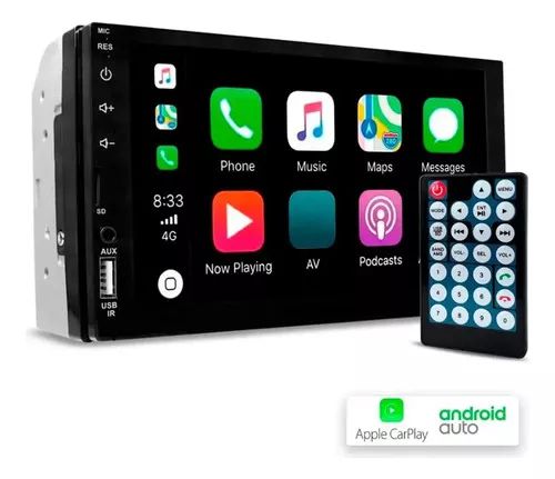 Central Multimidia 7 Polegadas Android Carplay Usb Bluetooth