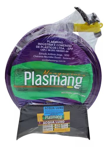 Mangueira Flexivel 25m Com Suporte Trançada Plasmang Acqua