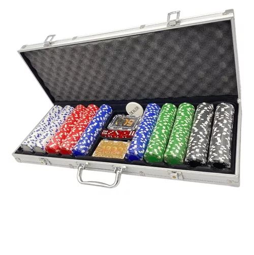 Maleta De Poker Jogo Com 500 Fichas Sem Numeração