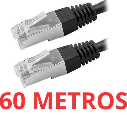 Cabo De Rede Blindadagem Ftp Cat6 Rj45 60 Metros 1000mbps