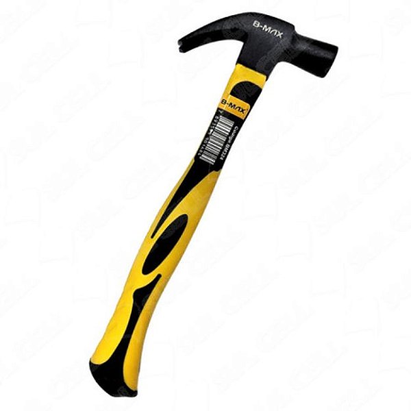 Martelo C/unha 27mm Cabo Fibra Emborrachado Furo Fixador