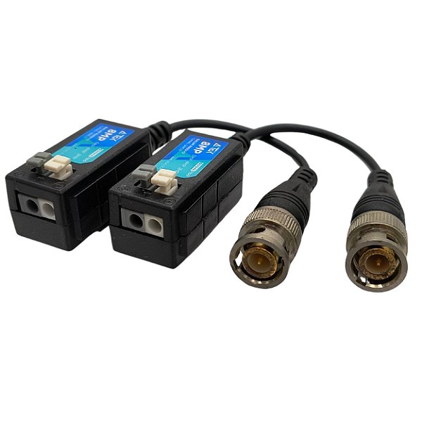 Video Conversor Balun Passivo Engate Rápido 8mp Full Hd