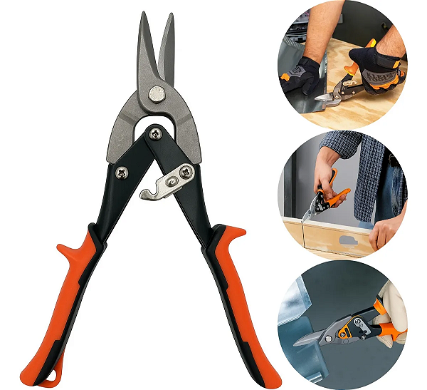 Tesoura Para Chapa Aço Engrossado Alavanca Dupla Ergonômica